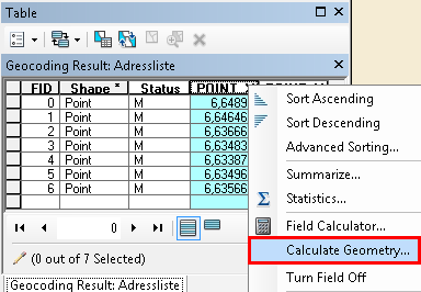 Werkzeug Calculate Geometry